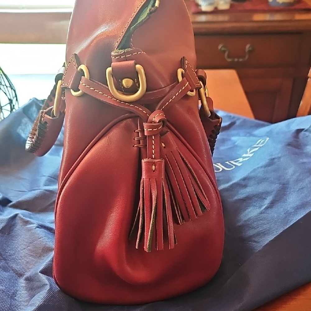 Dooney & Bourke Maroon Leather Satchel - Picture 6 of 17